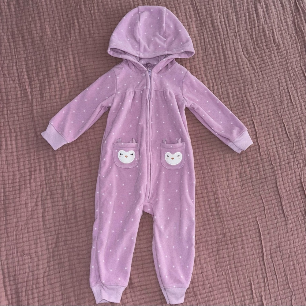 Carter's Pink Cozy‎ Footie One Piece